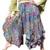 Full Funk Wide Pleated Full Flowing Gypsy Maxi Dancing Skirt Tie Dyed, Medium, Dark Gray view 1