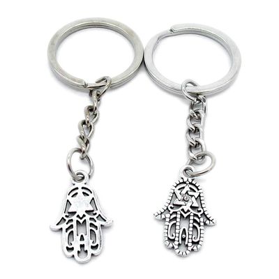 1 Item Metal Keychain Keyring Key Tags Chains Rings Jewelry Bag Charms K7AZ8 Hamesh Hamsa Hand of Fatima