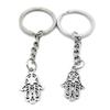 1 Item Metal Keychain Keyring Key Tags Chains Rings Jewelry Bag Charms K7AZ8 Hamesh Hamsa Hand of Fatima view 1