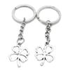 5 Items Metal Keychain Keyring Key Tags Chains Rings Jewelry Bag Charms K0RB2 Lucky Clover Leaf view 1