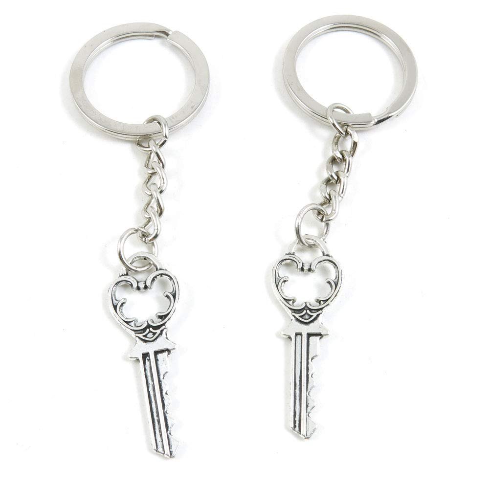 1 Item Metal Keychain Keyring Key Tags Chains Rings Jewelry Bag Charms F1NQ2 Skeleton Key