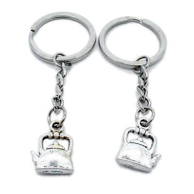 1 Item Metal Keychain Keyring Key Tags Chains Rings Jewelry Bag Charms L9PG3 Water Kettle