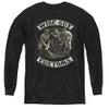 Trevco Three Stooges Youth Long Sleeve T Shirt, Small Black view 1