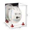 Better Display Cases Acrylic Volleyball Display Case with Mirror Case, Red Risers and Clear Base 9.75" X 9.75" X 9.75" (A027/B02) view 2