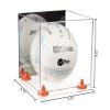 Better Display Cases Acrylic Volleyball Display Case with Mirror Case, Orange Risers and Clear Base 9.75" X 9.75" X 9.75" (A027/B02) view 2