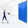 5 x 6 Softball Pitching Trainer Backstop Vinyl - Garage & Basement Trainer (Blue) view 1