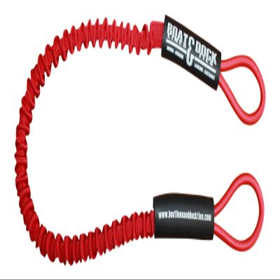 Boat Lines & Dock Ties Specialty Personal Watercraft Docking Bungee Line (Red, 48 inch)