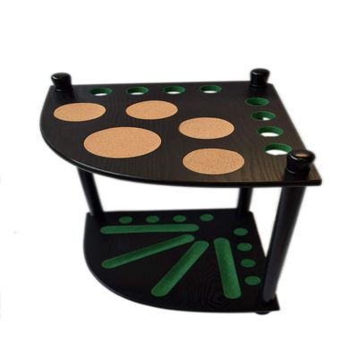8 Pool Cue Rack - Billiard Cue Stick - Deluxe Floor Corner Cue Rack - Hold 8 Pool Cues, (Multiple Colors Available) (Black)