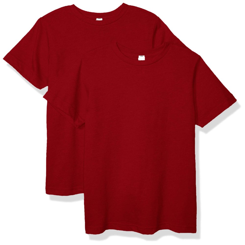 AquaGuard Men's Big Boys' Fine Jersey T-Shirt-2 Pack, Garnet, X-Small