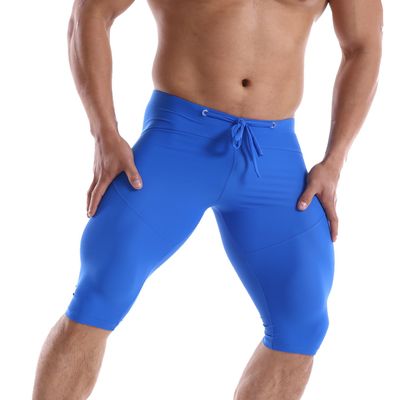 BRAVE PERSON Men's Mesh Yoga Trousers, Fitness Shorts, Cycling Pants D61-62 (XL / 32"-37", D62-Blue)