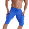BRAVE PERSON Men's Mesh Yoga Trousers, Fitness Shorts, Cycling Pants D61-62 (XL / 32"-37", D62-Blue) view 1