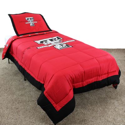 College Covers Texas Tech Red Raiders Reversible Comforter Set - King