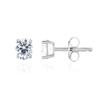 1 pair Adabele Real 925 Sterling Silver Hypoallergenic 4mm/0.25 Carat Stud Earrings Round Cut Cubic Zirconia CZ Imitation Diamond Gemstone Small Tiny Solitaire Women Jewelry SSE74-4 view 1