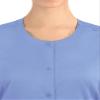 Maevn Matrix Round Neck Snap Button Scrub Jacket (Large, Ceil Blue) view 3
