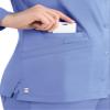Maevn Matrix Round Neck Snap Button Scrub Jacket (Large, Ceil Blue) view 4