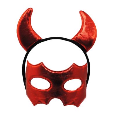 NOVELTY GIANT WWW.NOVELTYGIANT.COM Red Devil Horns Headband with Eye Mask 2 Pc Set