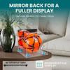 Better Display Cases Acrylic Display Case for Collectibles, Full Size Soccer Ball Display Case,Blue Risers & Clear Base, Handcrafted Showcase Box.DIM;9.75" L x 9.75" W x 9.75" H. (A027-BLR) view 2