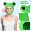 Amosfun Plush Frog Hat Adult, Funny Plush Animal Hat with Big Eyes, Cute Frog Costume Accessories for Adult, Kids Party Dress up Holiday Cosplay Costume (Green) view 2