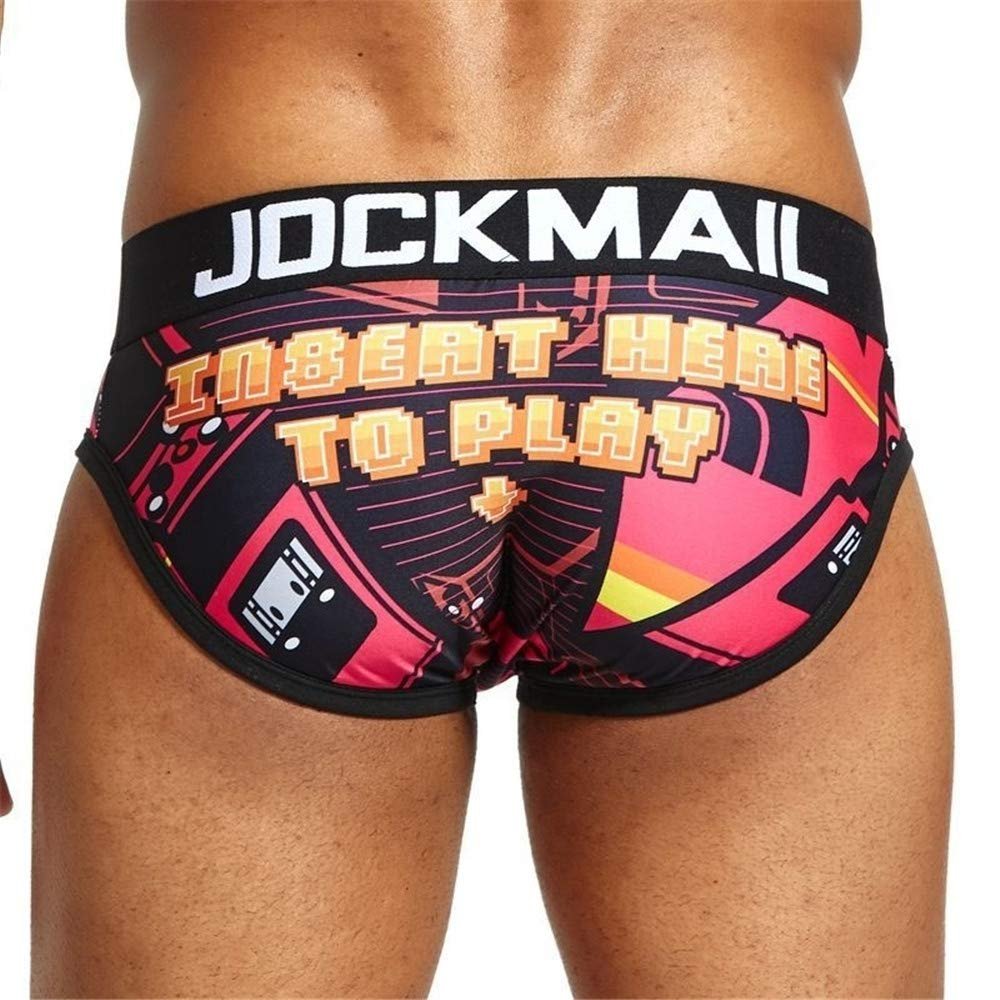 Jockmail Fun Underwear With Playful Print - Briefs, Panties, Shorts (XXL, 3 Pack)