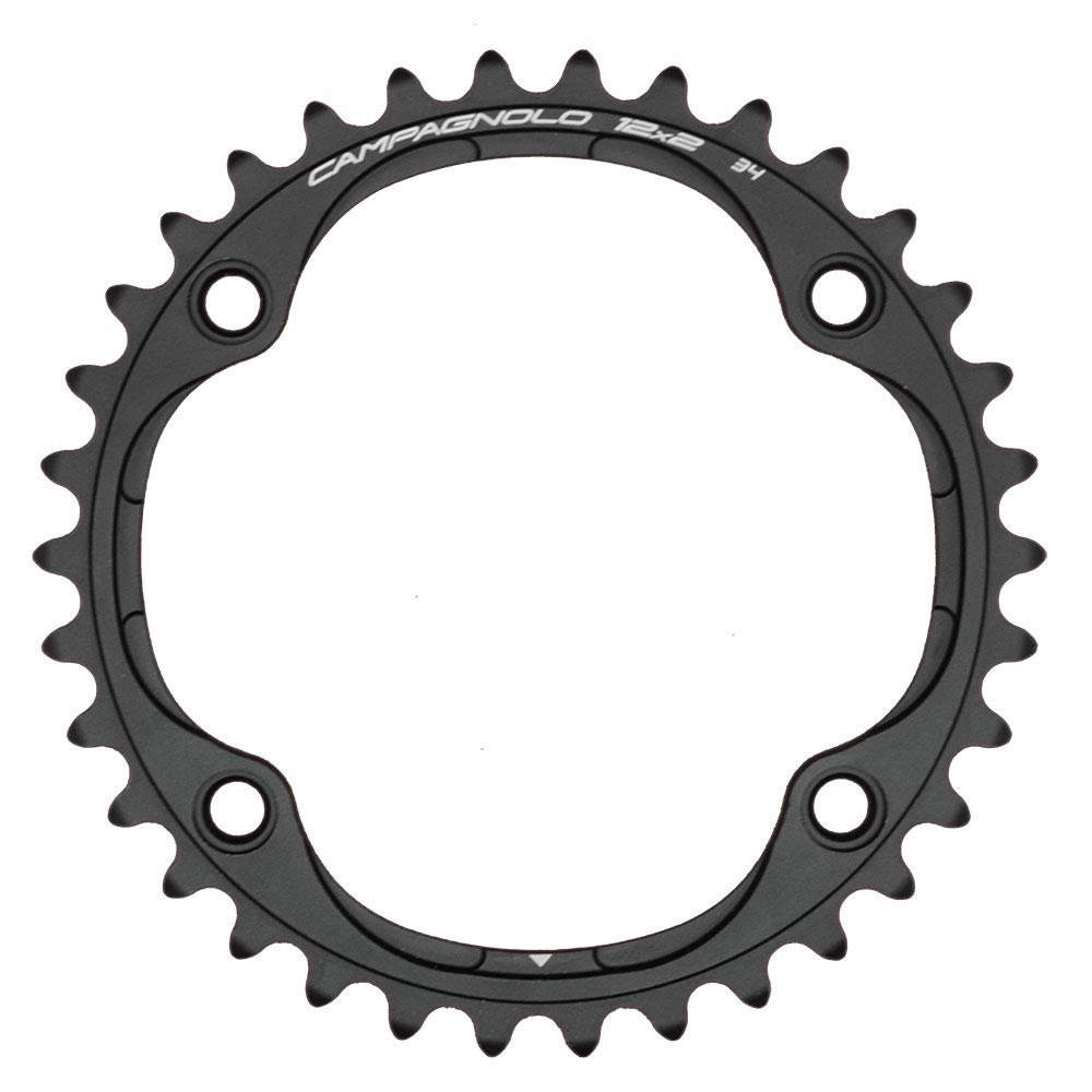 Campagnolo Unisex Super Record/Record X12 Chainring, Black, 39T Inner UK