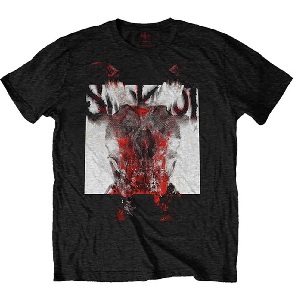 Slipknot Men's Devil Single - Logo Blur (Back Print) Slim Fit T-shirt Medium Black