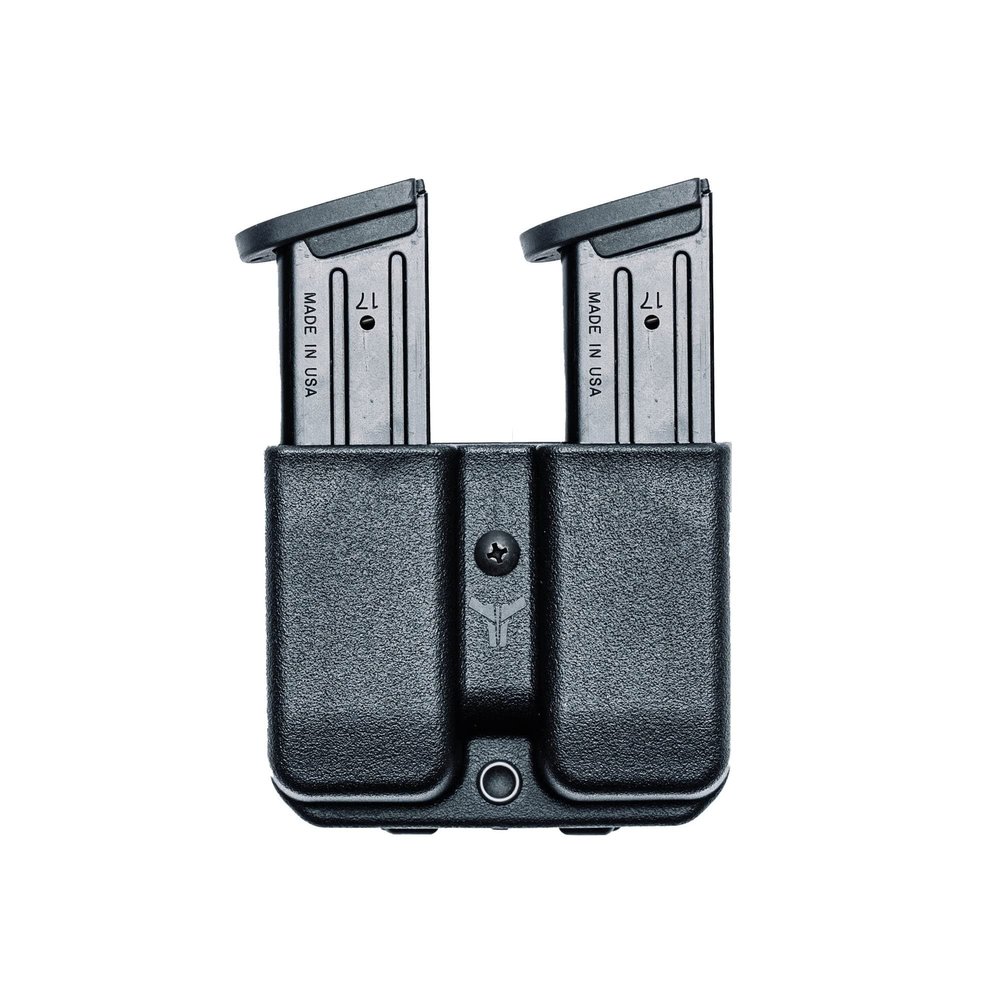 OWB Double Mag Pouch for S&W M&P 9/40, Sig P320, Beretta 92/96, Springfield XD 9/40 & More - USA Made - Signature Double Magazine Carrier with Tek-Lok Belt Attachment Clip by Blade-Tech Holsters