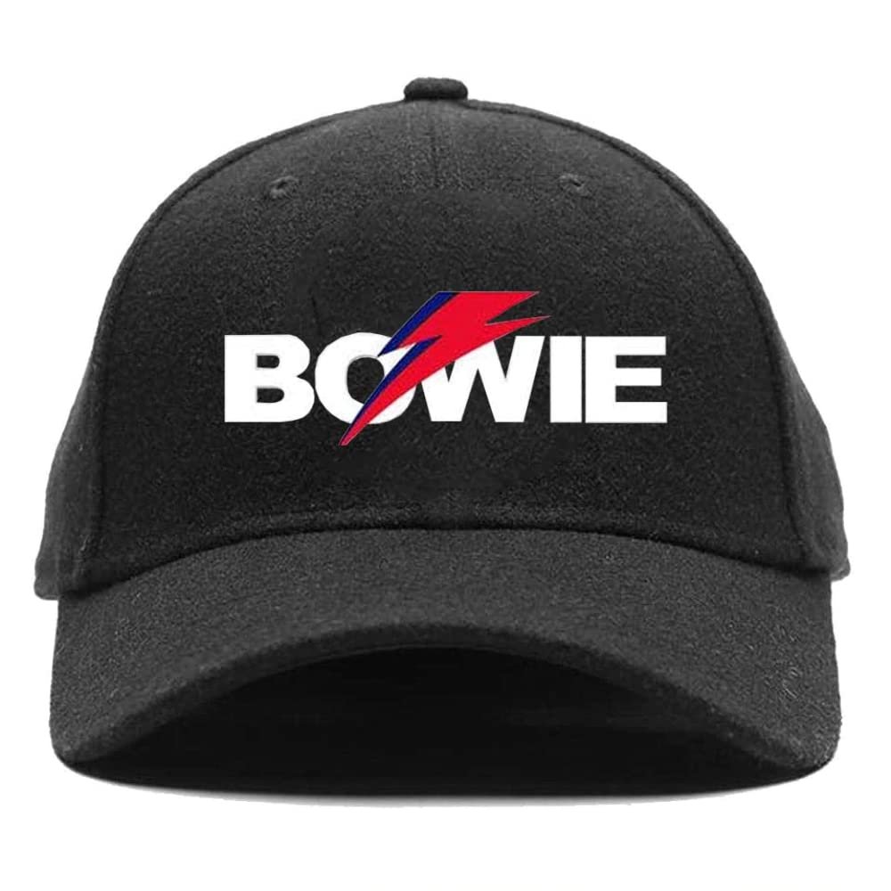 David Bowie Men's Aladdin Sane Bolt Logo Baseball Cap Adjustable Black