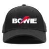 David Bowie Men's Aladdin Sane Bolt Logo Baseball Cap Adjustable Black view 1