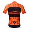 Weimostar Men's Cycling Jersey Short Sleeve Bike Shirt Riding Tops Outdoor MTB Bicycle Clothing Orange Black Size L view 3