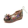 BININBOX Flat Shoes,Retro Women Ethnic Beading Round Toe Colorful Loafers Casual Embroidered Shoes(9.5 M US,Black) view 1