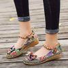 BININBOX Flat Shoes,Retro Women Ethnic Beading Round Toe Colorful Loafers Casual Embroidered Shoes(9.5 M US,Black) view 2