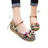 BININBOX Flat Shoes,Retro Women Ethnic Beading Round Toe Colorful Loafers Casual Embroidered Shoes(9.5 M US,Black) view 3
