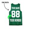 Personalize Your Own Team Basketball Jersey with Your Custom Name and Number (US, Alpha, X-Large, Regular, Regular, Kelly Green) view 2