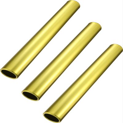 Zhehao 3 Pcs Aluminum Track Field Relay Baton Race Batons Equipments Running Track Relay Batons Suitable for Sports Outdoor Practice Athlete Students Office Field Race Tools(Gold)