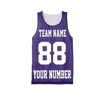 Custom Basketball Jersey for Kids Boys Girls Personalized Youth Reversible Mesh Shirt with Name Number, Team Gear Purple