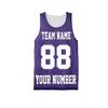 Custom Basketball Jersey for Kids Boys Girls  Personalized Youth Reversible Mesh Shirt with Name Number, Team Gear Purple view 1