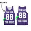 Custom Basketball Jersey for Kids Boys Girls  Personalized Youth Reversible Mesh Shirt with Name Number, Team Gear Purple view 3