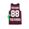 Personalize Your Own Team Basketball Jersey with Your Custom Name and Number Maroon view 3