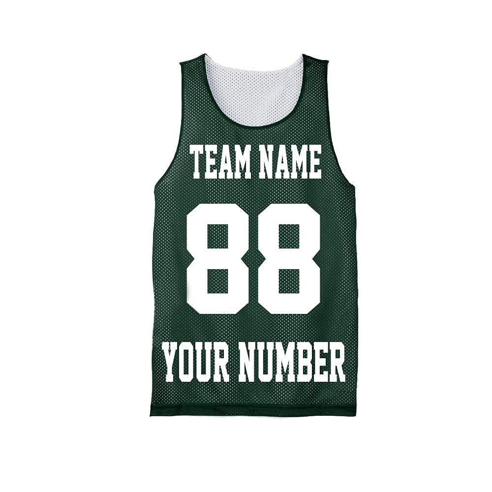 Personalize Your Own Team Basketball Jersey with Your Custom Name and Number (US, Alpha, Medium, Regular, Regular, Forest Green)