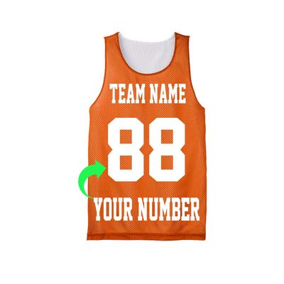 Personalize Your Own Team Basketball Jersey with Your Custom Name and Number Deep Orange