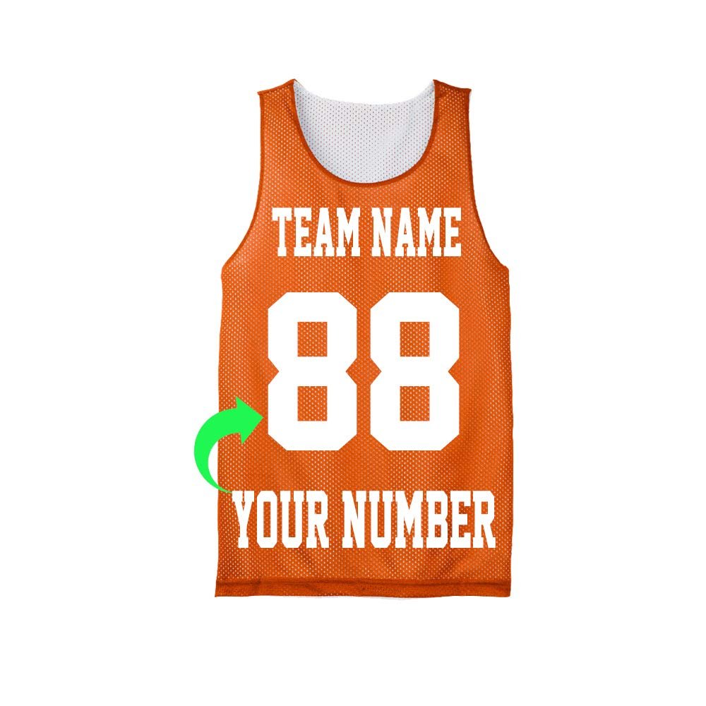Personalize Your Own Team Basketball Jersey with Your Custom Name and Number Deep Orange
