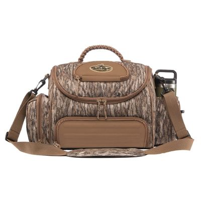 Rig'Em Right Waterfowl Lock and Load Duck Hunting Blind Bag with Molded Ammo Compartments, Sunglasses Case, Drink Holder and More (Mossy Oak Bottomland Camo)