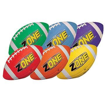 Palos Sports The Zone PowRGRIP Football Youth Size, Made of a Rubber - Set of 6 Colors