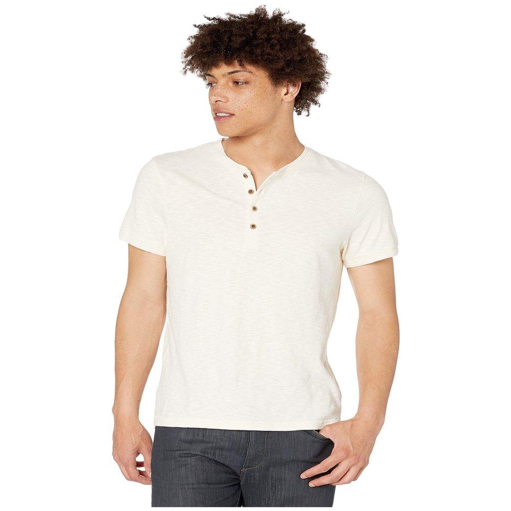 Frye Henley Short Sleeve Shirt Natural 2XL