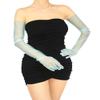 QRBTSCL Women's Wedding Bridal Mesh Tulle Gloves Long Opera Costume Party Gloves 27" Elbow Length Sheer Glove Light Blue view 2