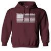 0010. Patriotic American Proud Made in USA United States America Flag Military Patriotic Style Sweatshirt Pullover Hoodie (Maroon X-Large) view 1