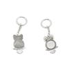 1 PCS Antique Silver Keyrings Keychains Key Ring Chains Tags Clasps C2MD8 Owl Cabochon Base Blank view 1