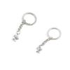 100 PCS Antique Silver Keyrings Keychains Key Ring Chains Tags Clasps C6UR5 Carp Fish view 1