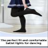 DIPUG Girls Black Tights Toddler Dance Footed Kids Ballet School Uniform Opaque Stockings 3t 4t 5t view 3
