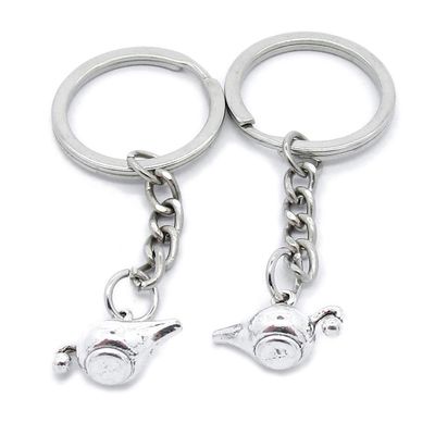 1 Item Metal Keychain Keyring Key Tags Chains Rings Jewelry Bag Charms GV1E1 Flagon Wine Pot Teapot